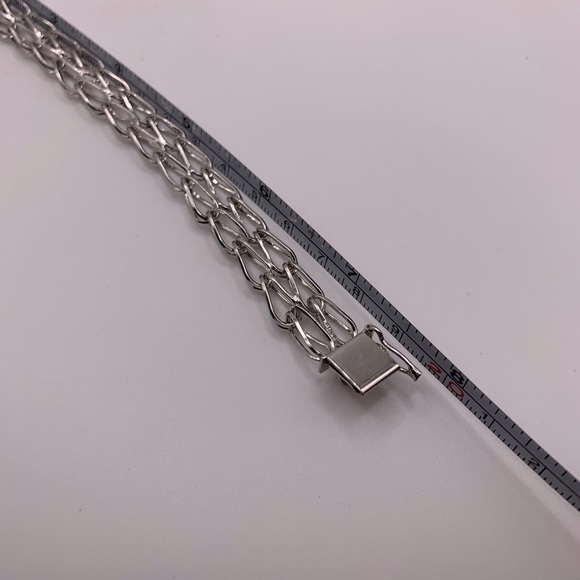 Vintage 1970s sterling silver woven bracelet - Picture 10 of 11